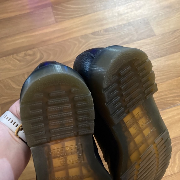 Dr. Martens 1461 Iridescent Hardware Black Milled Napa Leather Oxfords Women 7 - Picture 14 of 16